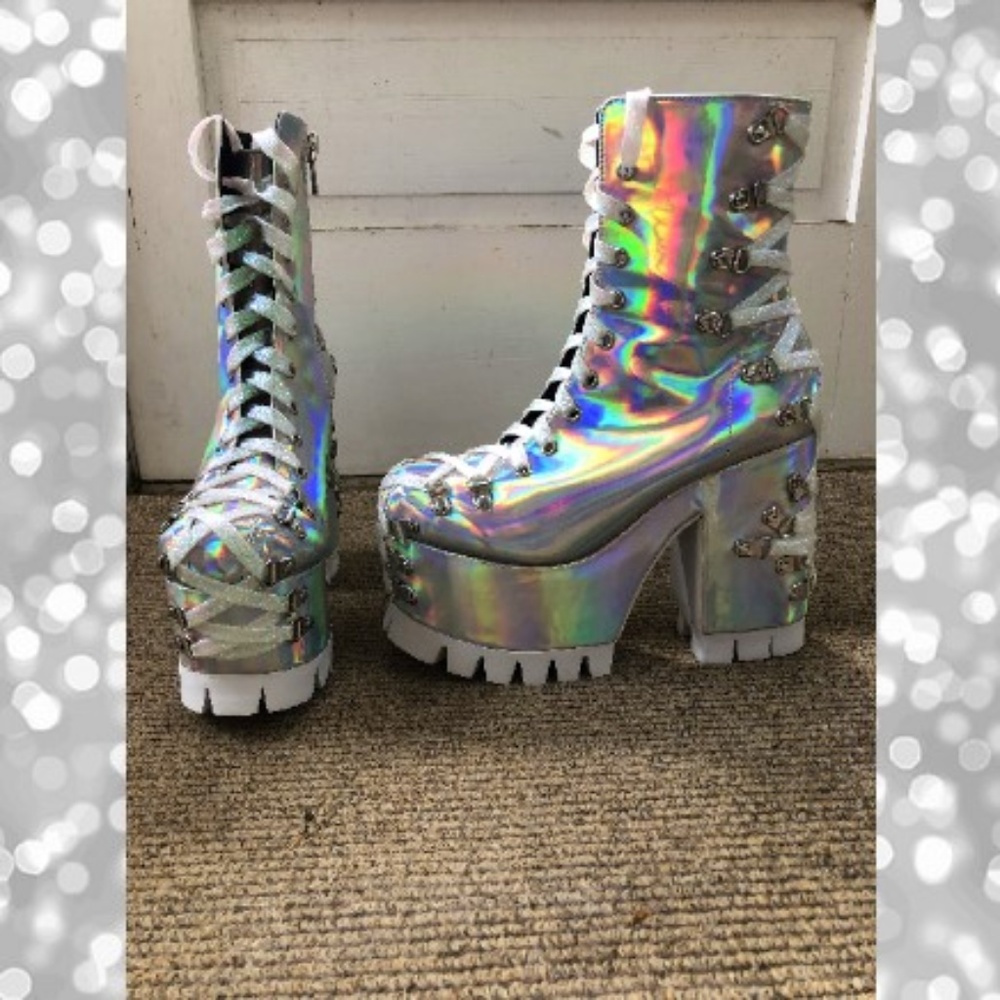 Lucid Dreams Hologram Corset Boots